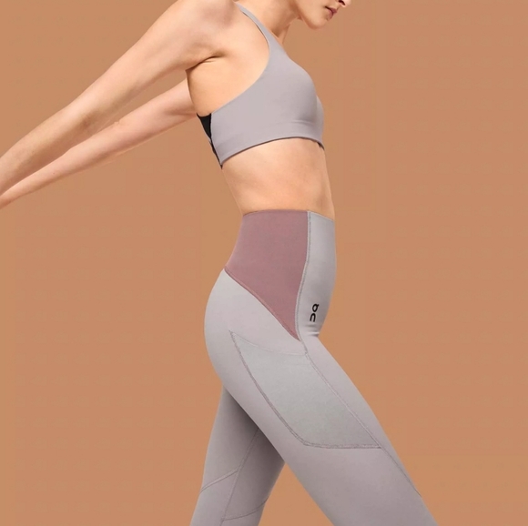 ON running womens movement long tights grape zinc purple nwt leggings - Picture 3 of 4